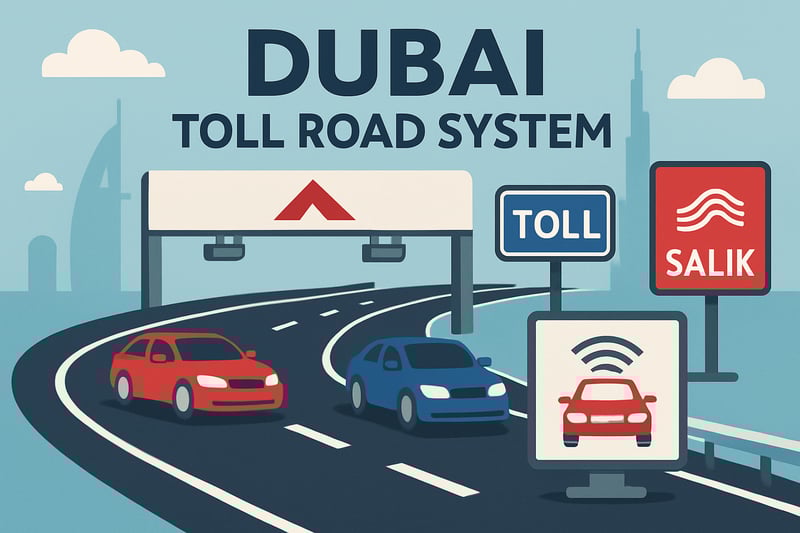Dubai toll road system and Salik services Dubai toll road system and Salik services